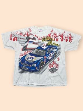 Vintage 1990s NASCAR Harley Davidson Rusty Wallace T Shirt Men’s XL Chase Vtg